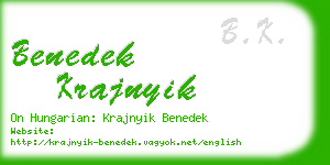 benedek krajnyik business card